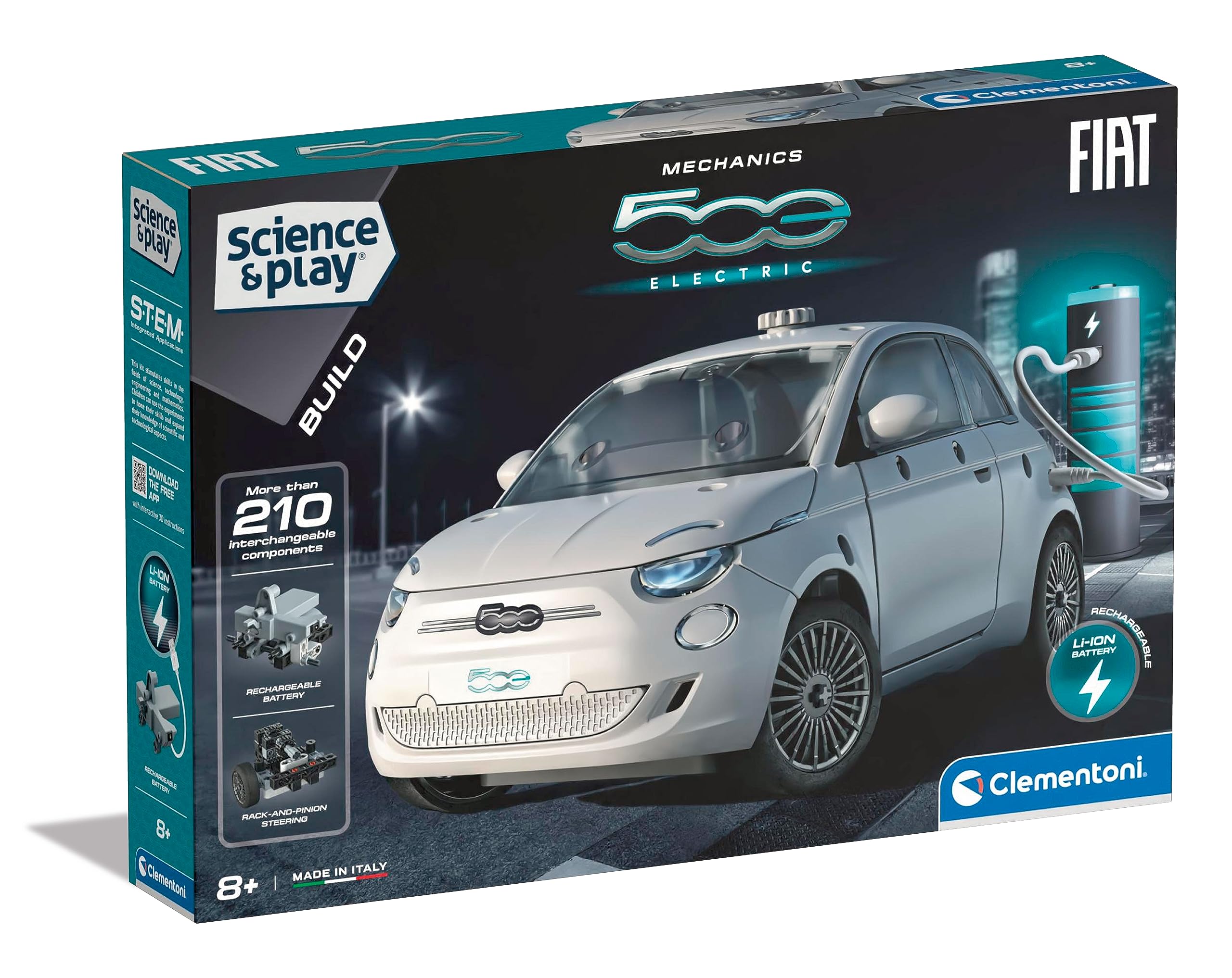 Clementoni Mekanik Laboratuvarı Fiat 500E Elektirikli Araba 75085